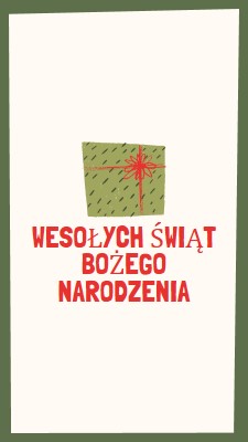 Wesoły prezent bożonarodzeniowy white whimsical-color-block