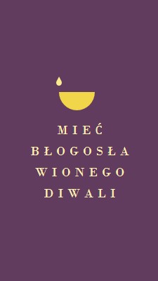 Błogosławieństwa Diwali purple modern-simple