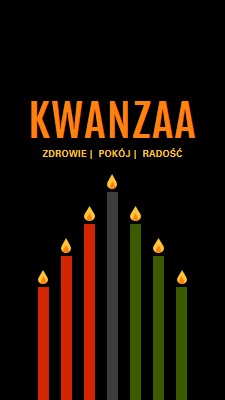 Życzenie Kwanzaa black modern-color-block