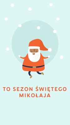 Jest sezon Świętego Mikołaja blue whimsical-color-block