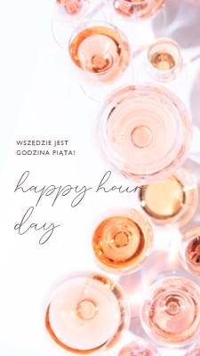 Godzina piąta happy hour white modern-simple