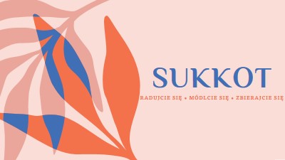 Radość to Sukkot pink organic-simple