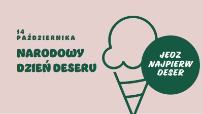 Narodowy Dzień Deseru pink vintage-retro