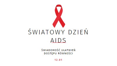 Podnoszenie świadomości na temat AIDS white modern-simple