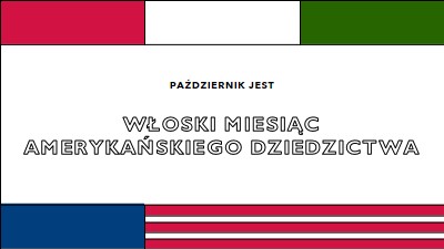 Włoski miesiąc amerykańskiego dziedzictwa white vintage-retro