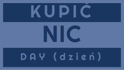 Zatrzymaj się i nie rób zakupów blue modern-bold