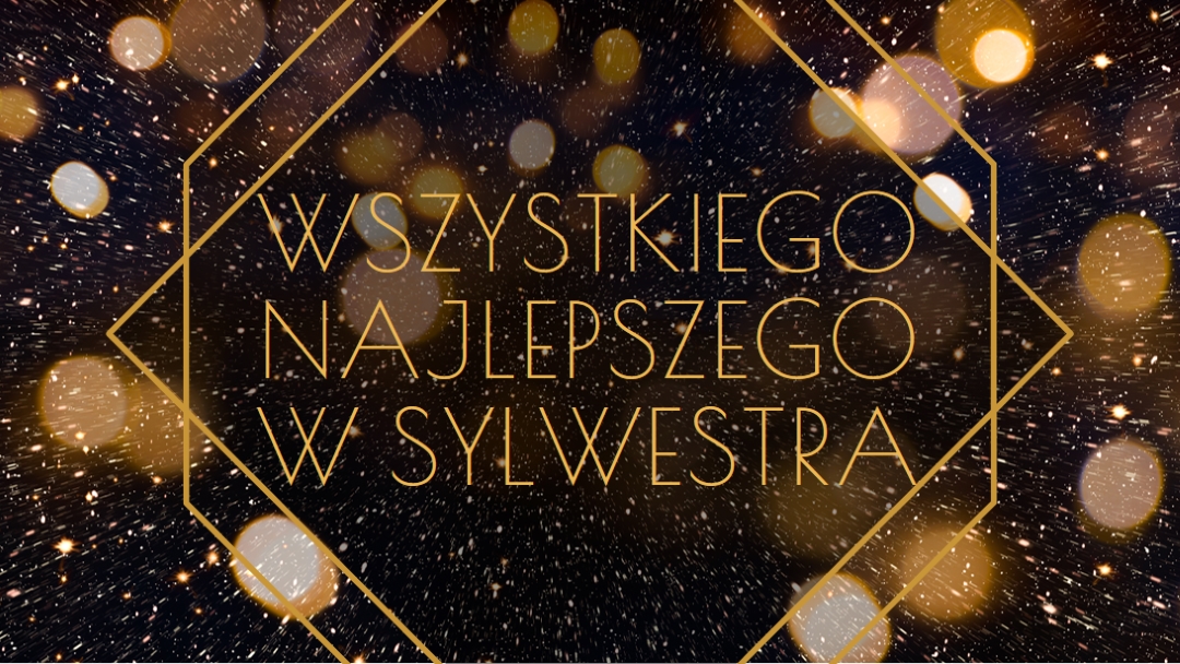 Szczęśliwego sylwestra black modern-geometric-&-linear