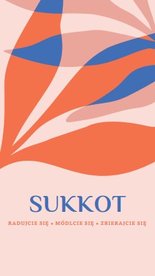 Radość to Sukkot pink organic-simple