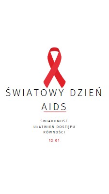 Podnoszenie świadomości na temat AIDS white modern-simple