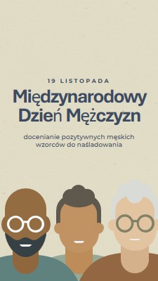 Międzynarodowy Dzień Mężczyzn gray modern-color-block