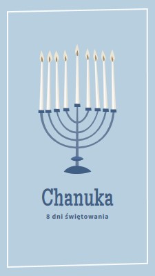 8 dni Chanuka blue organic-simple