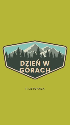 Czas wspinaczki green vintage-retro