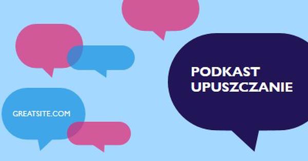 Podkast upuszcza się teraz blue modern-color-block