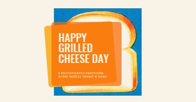 Happy Grilled Cheese Day orange modern-bold