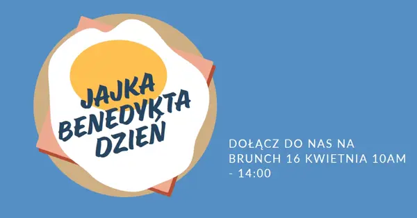 Jajka Benedykta Dzień blue whimsical-color-block