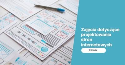 Zajęcia dotyczące projektowania stron internetowych blue modern-simple