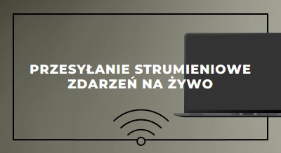 Przesyłanie strumieniowe zdarzeń na żywo gray modern-bold