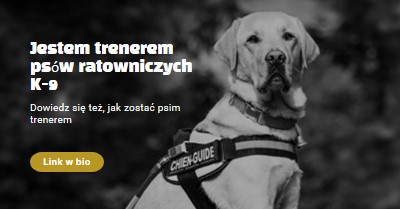 Jestem trenerem psów ratowniczych black modern-simple