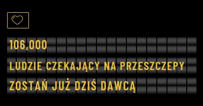 Zostań dzisiaj dawcą narządów black modern-bold