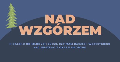 Ponad wzgórzem blue modern-bold