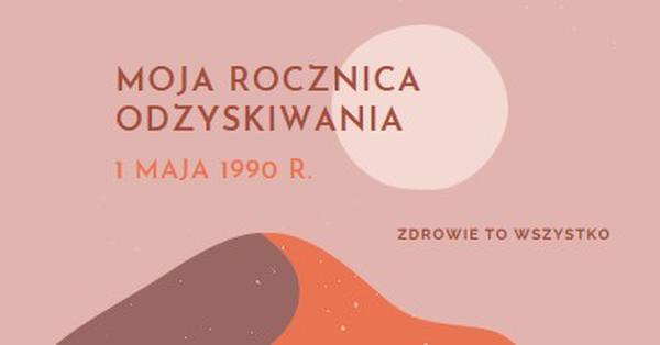 Moja rocznica odzyskiwania pink organic-boho