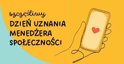 Oto informacje dla menedżerów społeczności yellow whimsical-line