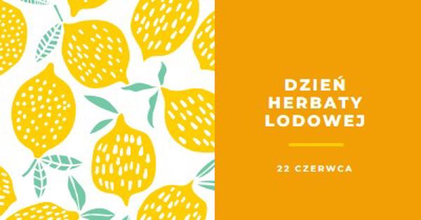 Życiowe cytryny przeznaczone są na mrożoną herbatę orange whimsical-color-block