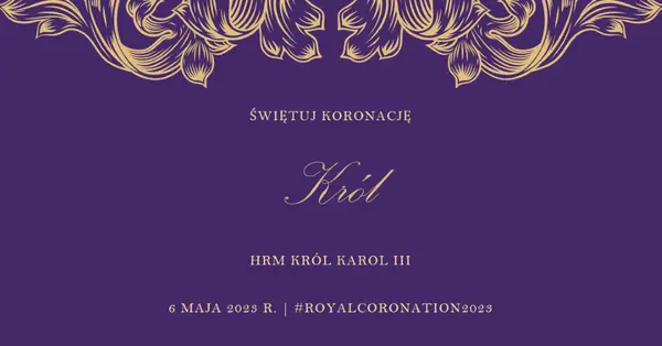 Koronacja pasuje do króla purple modern-simple