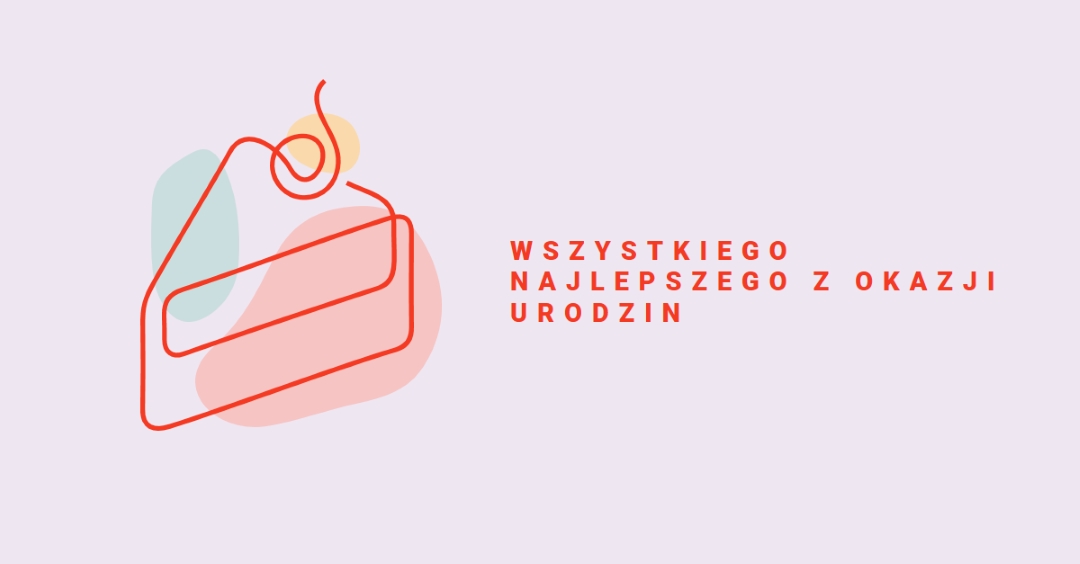 Kawałek wszystkiego najlepszego z okazji urodzin purple whimsical-line