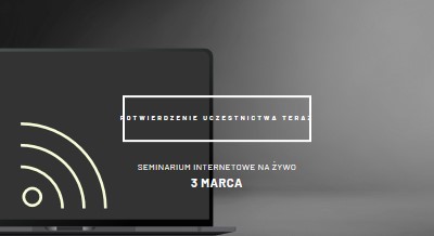 Gwiazda seminarium w sieci Web black modern-simple