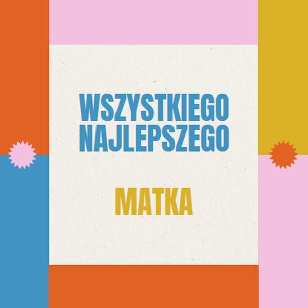 Wszystkiego najlepszego gray retro,bold,geometric