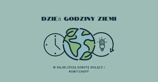 Brak godziny zasilania green modern-color-block