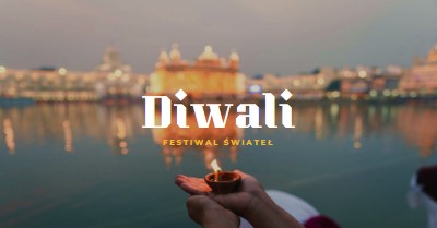 Światło Diwali blue modern-simple