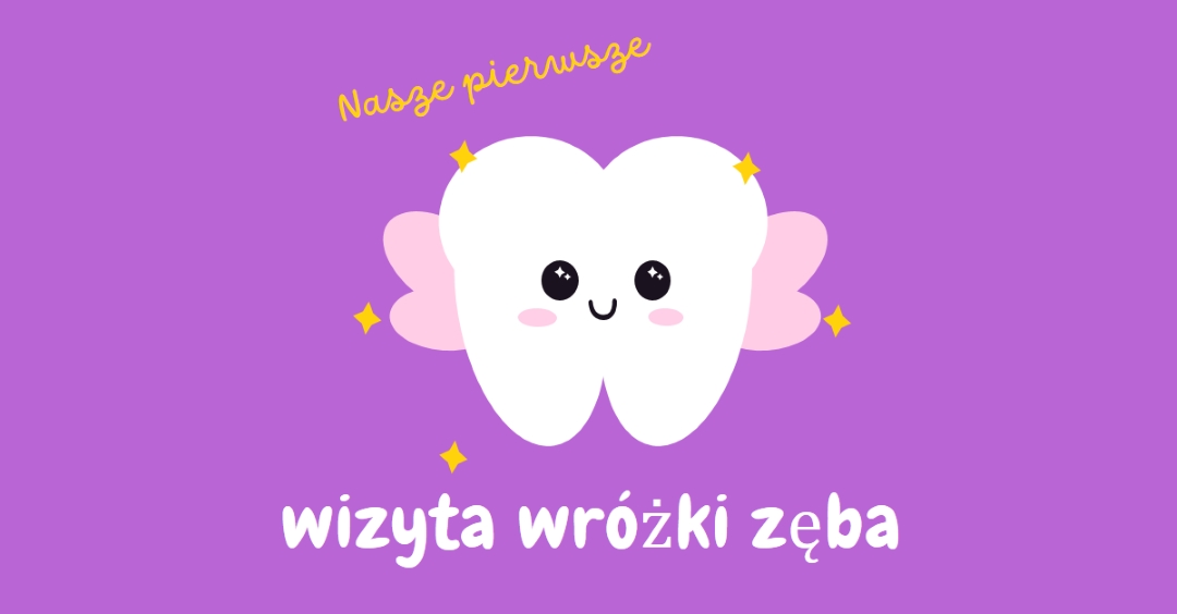 Pierwsza wizyta wróżki zęba purple whimsical-color-block