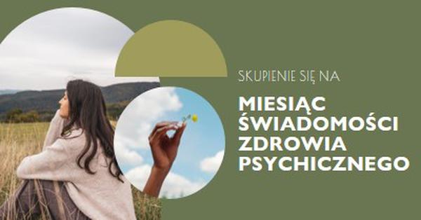 Skupienie się na zdrowiu psychicznym green modern-simple