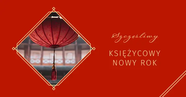 Obchody Księżycowego Nowego Roku red modern-simple