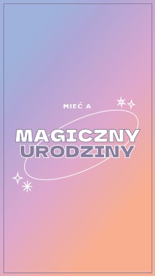 Magiczne urodziny purple magical,modern,gradient