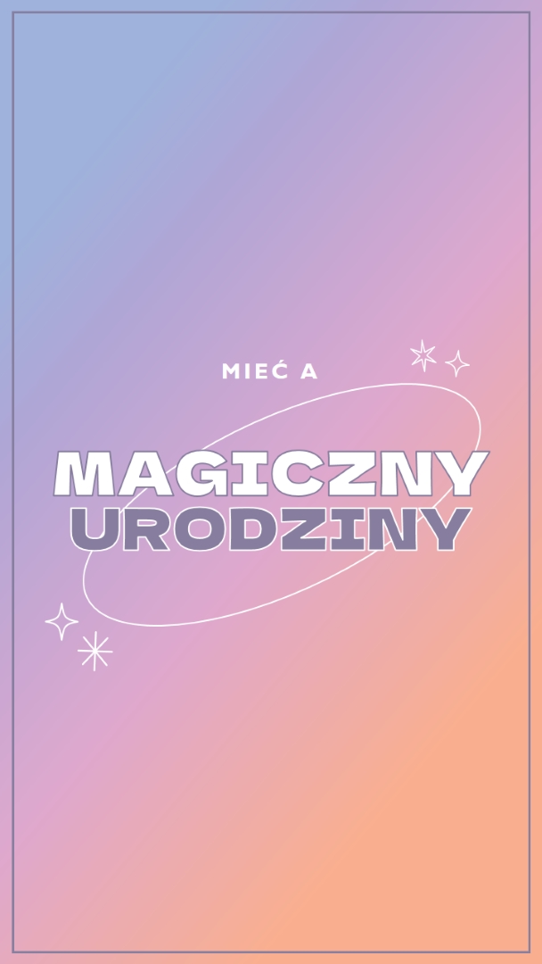 Magiczne urodziny purple magical,modern,gradient