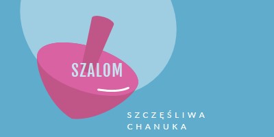 Szczęśliwa Chanuka blue modern-bold