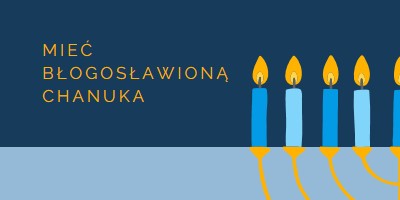 Błogosławiona Chanuka blue modern-simple