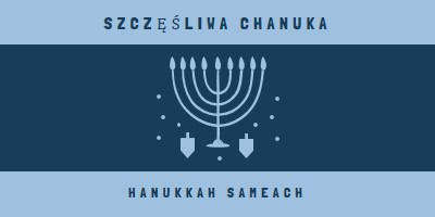 Błogosławieństwa Chanuka blue modern-simple