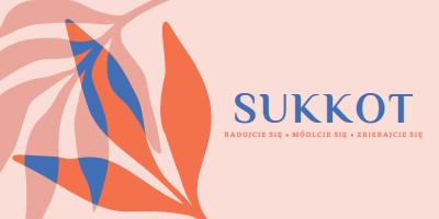 Radość to Sukkot pink organic-simple