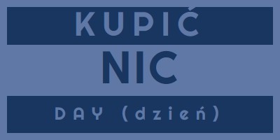 Zatrzymaj się i nie rób zakupów blue modern-bold