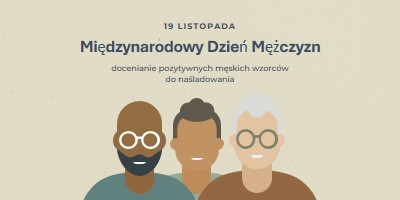 Międzynarodowy Dzień Mężczyzn gray modern-color-block