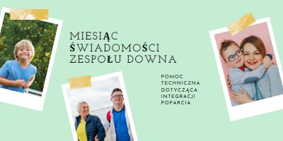 Świadomość zespołu Downa green modern-simple