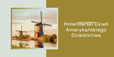 Holenderski Dzień Amerykańskiego Dziedzictwa brown modern-simple