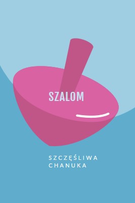 Szczęśliwa Chanuka blue modern-bold