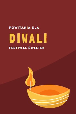 Pozdrowienia dla Diwali red whimsical-color-block