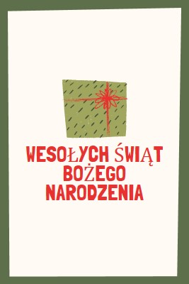 Wesoły prezent bożonarodzeniowy white whimsical-color-block