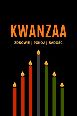 Życzenie Kwanzaa black modern-color-block